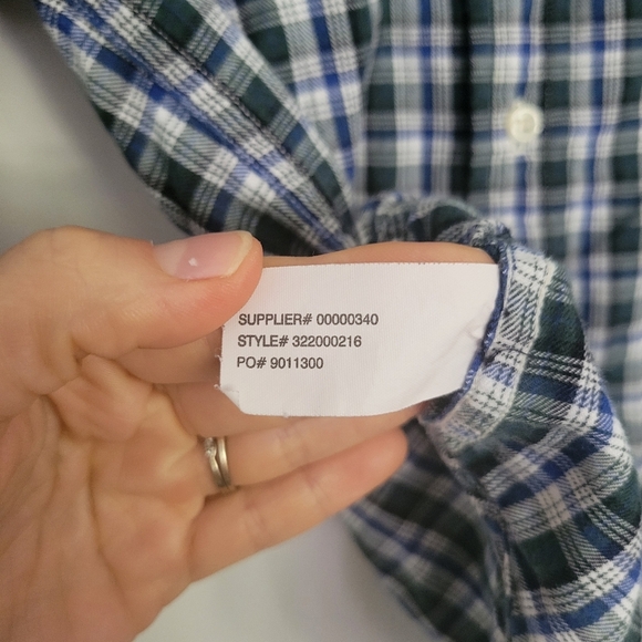 Polo Ralph Lauren 100% Cotton Long Sleeve Button Down Boys 5 Plaid Blue Green - Picture 7 of 8